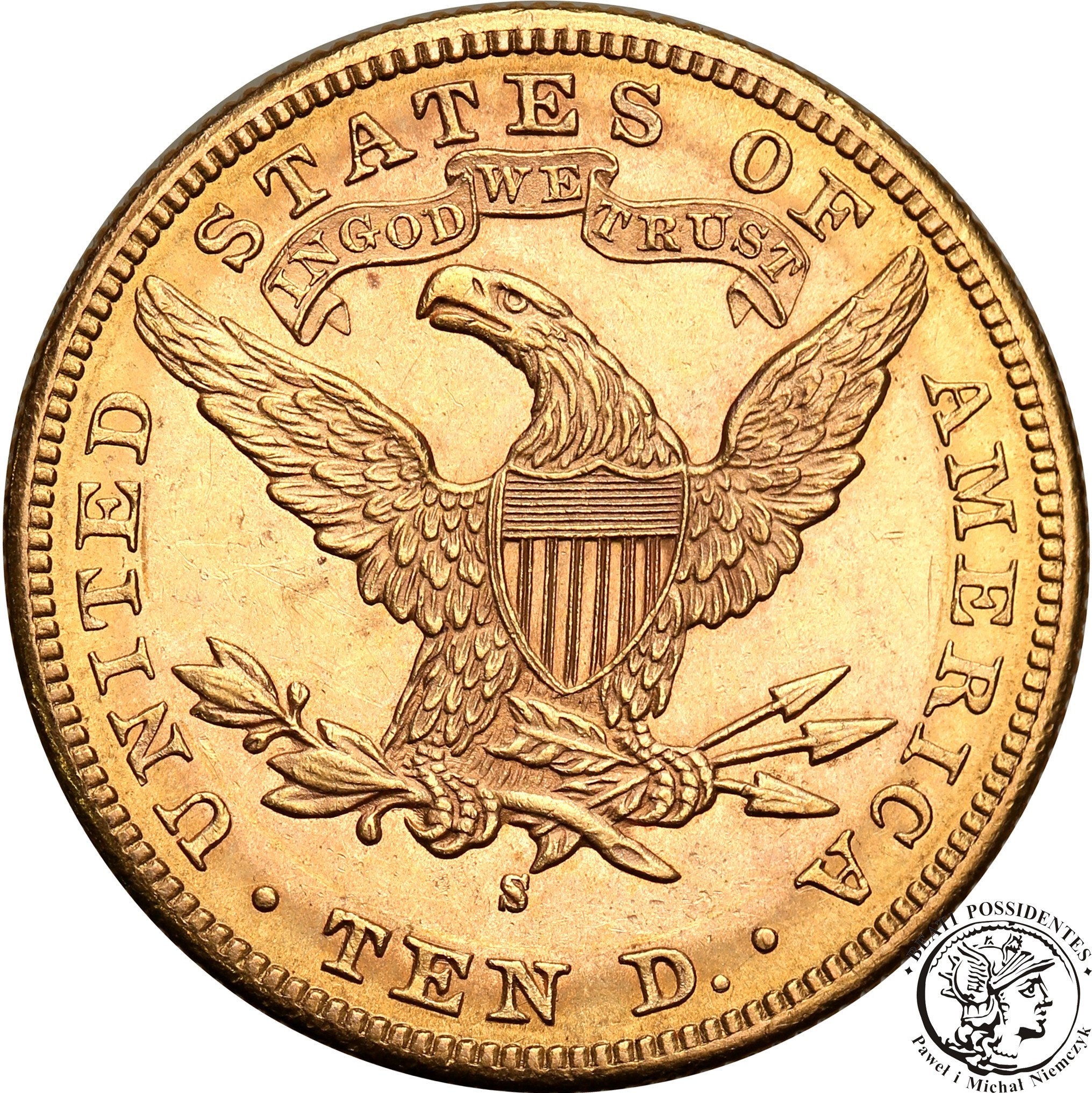 USA 10 dolarów 1887 San Francisco st.1-